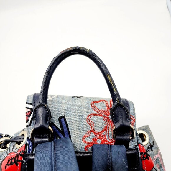 Michael Kors Navy Graphic Backpack - Picture 16 of 16